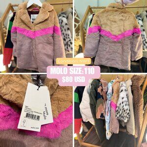 Molo Kids Haili Block Deer Jacket - 5Y